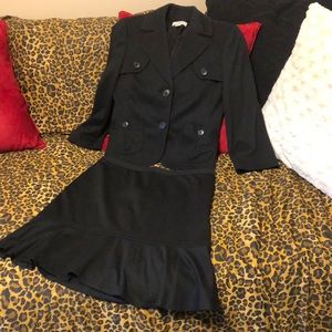 Ann Taylor Loft black skirt suit